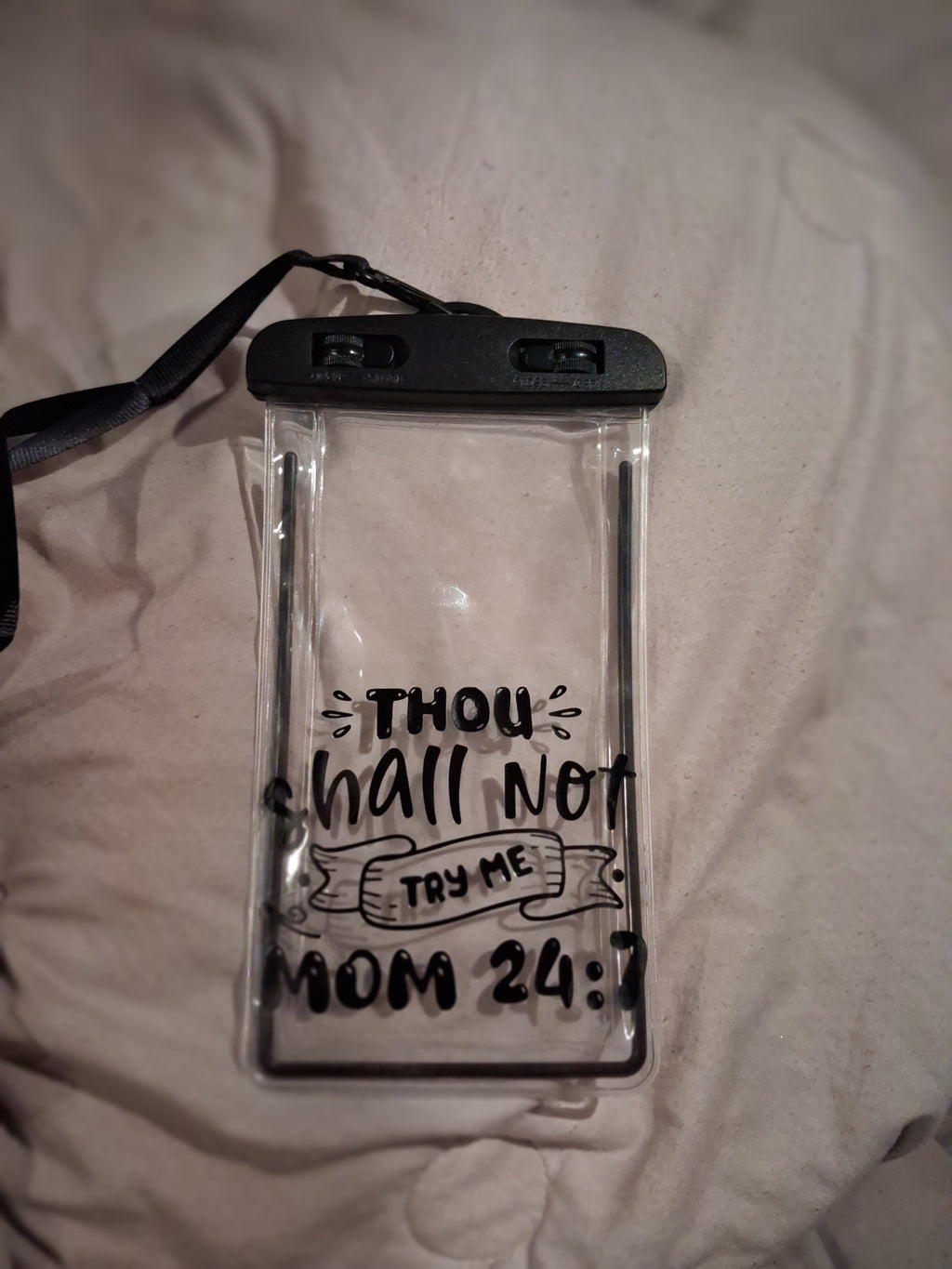 Clear waterproof cell phone bag