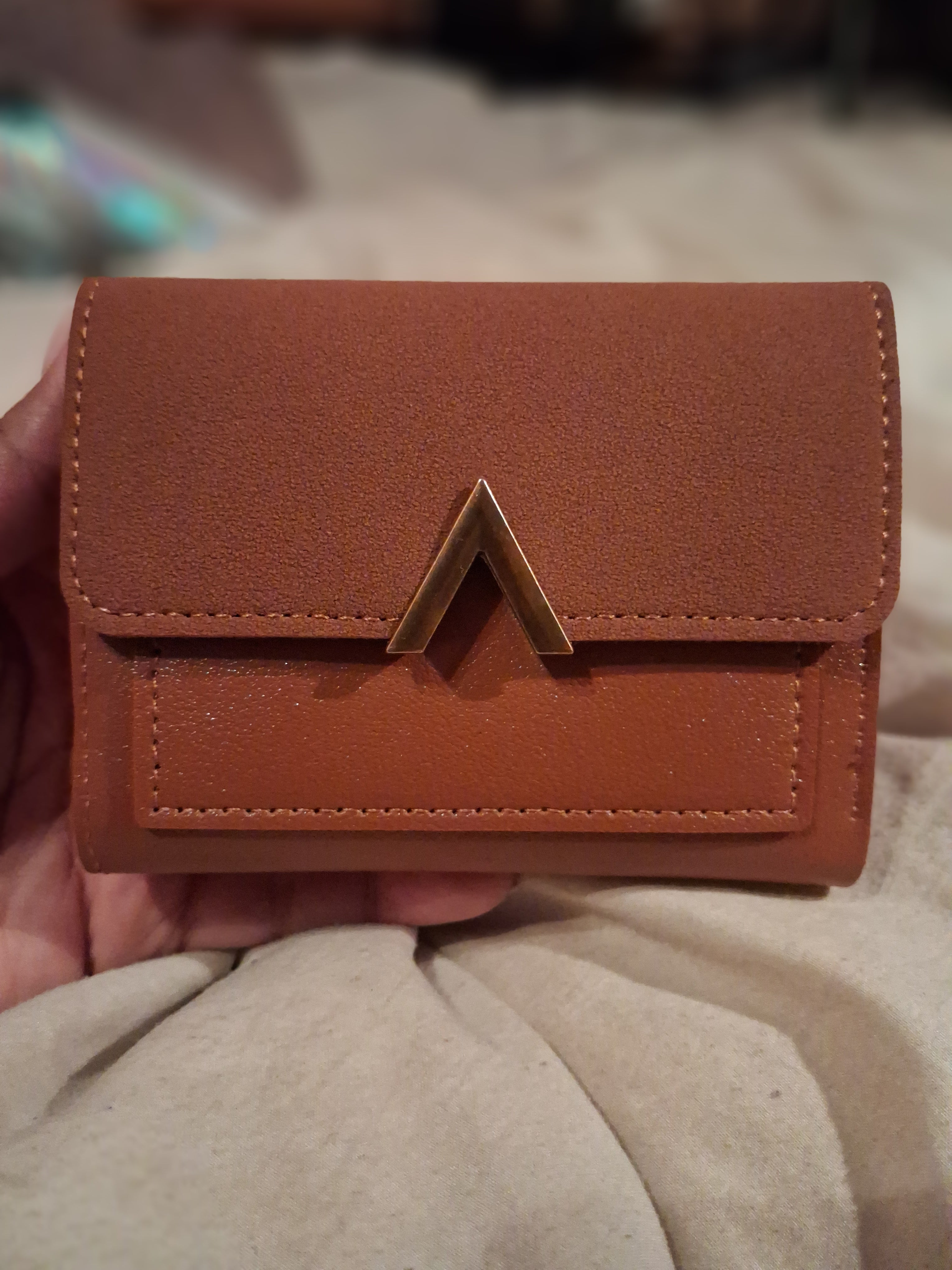 Brown/tan leather wallet